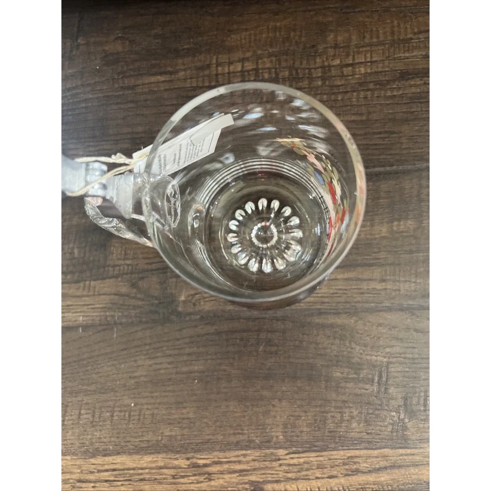 Vintage Joska German Crystal Beer Stein Pewter Lid Mug Villa Flora NWT 1986‎